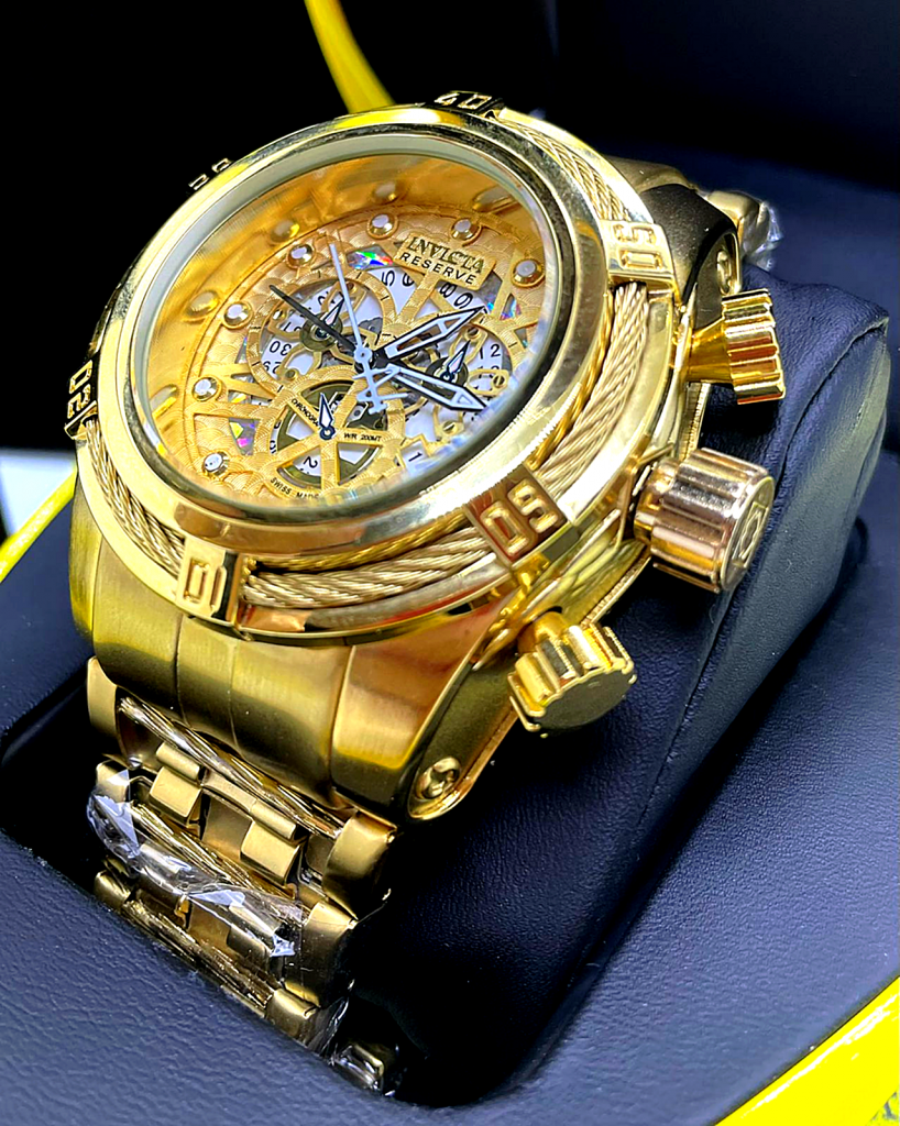 BLACK FRIDAY Invicta Zeus Bolt Skeleton Banhado PROVA DÁGUA 2