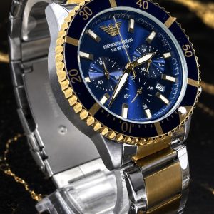 🎁 NOVIDADE EM PROMOÇÃO 2026 Relógio Arman Misto Prata e Dourado 100% Funcional Todo em Aço Inoxidável Luxo e Destaque + FRETE GRÁTIS