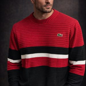 🎁 NOVIDADE 2026 Suéter LCT Vermelho, Preto e Branco Luxuoso + FRETE GRÁTIS