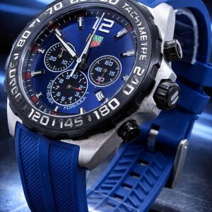 🎁 MEGA PROMOÇÃO Relógio TAG Formula 1 Chronograph PREMIUM AAA+ Pulseira Silicone Azul Luxo e Destaque + FRETE GRÁTIS