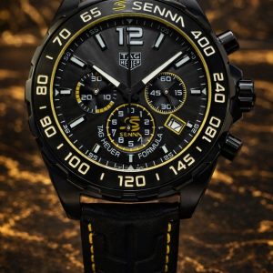 🎁 MEGA PROMOÇÃO Relógio TAG Formula 1 Senna Special Edition PREMIUM AAA+ Pulseira Couro Preta Luxo e Destaque + FRETE GRÁTIS
