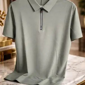 🎁 NOVIDADE 2026 Polo Verde Salvia Malha Chinesa Luxousa com caimento Perfeito Elegância e Destaque + FRETE GRÁTIS