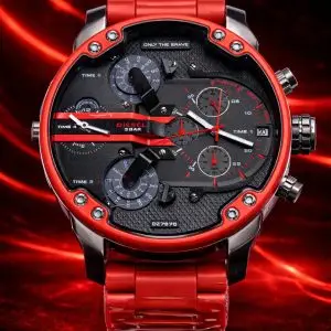 🎁 MEGA PROMOÇÃO Relógio 3bar Edição Limitada Todo Vermelho Mostrador Preto 100% Funcional PREMIUM AAA+ Luxo e Destaque + FRETE GRÁTIS