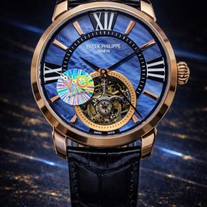 🎁 MEGA PROMOÇÃO Relógio Patek AUTOMÁTICO PREMIUM AAA+ Pulseira Couro Preta Mostrador Azul Luxo e Destaque + FRETE GRÁTIS