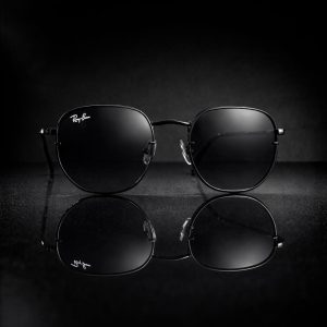 🎁 MEGA PROMOÇÃO Óculos Hexagonal RB Todo Preto MIB + FRETE GRÁTIS