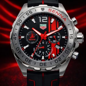 🎁 MEGA PROMOÇÃO Relógio TAG Formula 1 Senna Chronograph PREMIUM AAA+ Pulseira Silicone Preta Detalhes Vermelho Luxo e Destaque + FRETE GRÁTIS