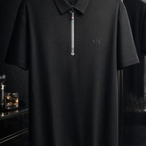 🎁 NOVIDADE 2026 Polo A|X Preta Malha Chinesa Absurdamente Luxuosa com caimento Perfeito Elegância e Destaque + FRETE GRÁTIS