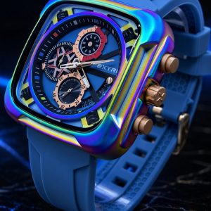 🎁 MEGA PROMOÇÃO Relógio Extri Original 100% Funcional Pulseira Silicone Azul Mostrador Color Camaleão (Luxo e Destaque) PROVA D’ÁGUA + FRETE GRÁTIS