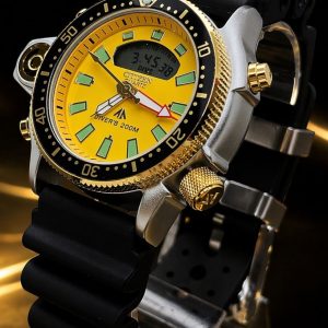 🎁 MEGA PROMOÇÃO Relógio Citize Promaster Aqualand Mostrador Amarelo 100% Funcional Digital e Analógico Luxo e Destaque + FRETE GRÁTIS