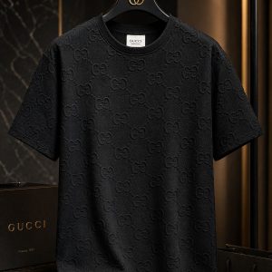 🎁 NOVIDADE 2026 Camiseta Texturizada GC Preta Luxousa com caimento Perfeito Elegância e Destaque + FRETE GRÁTIS