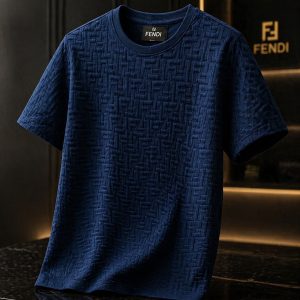 🎁 NOVIDADE 2026 Camiseta Texturizada FD Azul Marinho Luxousa com caimento Perfeito Elegância e Destaque + FRETE GRÁTIS