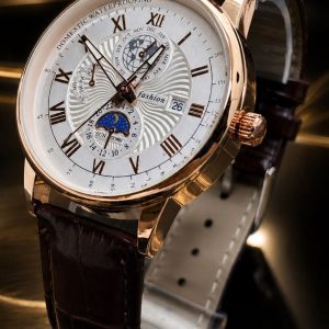 🎁 LANÇAMENTO 2026 Relógio Luxo LHP Original Pulseira em Couro Legítimo Marrom Elegância e Sofisticação + FRETE GRÁTIS