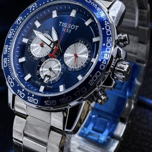 🎁 NOVIDADE 2026 Relógio Tisso Supersport Chrono Funcional Mostrador Azul Aço Inoxidável Luxo e Destaque + FRETE GRÁTIS