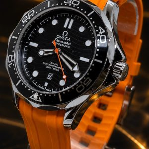 🎁 MEGA PROMOÇÃO Relógio Omeg Snoop SpeedMaster Pulseira Laranja Fundo de Vidro Funcional Luxo e Destaque + FRETE GRÁTIS