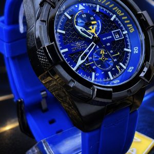 🎁 NOVIDADE 2026 Invicta Aviator Original Pulseira em Silicone Azul Caixa em Aço Inoxidável + FRETE GRÁTIS