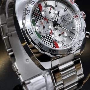 🎁 Relógio Tag Fórmula 1 Calibre 16 Mostrador Branco Funcional Aço Inox Luxo e Destaque + FRETE GRÁTIS