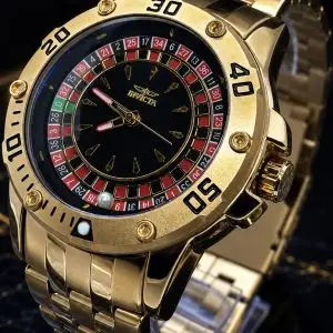 🎁 MEGA PROMOÇÃO Relógio Invicta Cassino Funcional Todo Banhado Mostrador Preto Luxo e Destaque + FRETE GRÁTIS