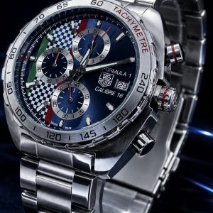 🎁 Relógio Tag Fórmula 1 Calibre 16 Mostrador Azul Funcional Aço Inox Luxo e Destaque + FRETE GRÁTIS