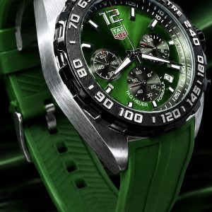 🎁 MEGA PROMOÇÃO Relógio Tag Fórmula 1 Verde Caixa Aço Inox Extremamente Luxuoso e de Destaque + FRETE GRÁTIS