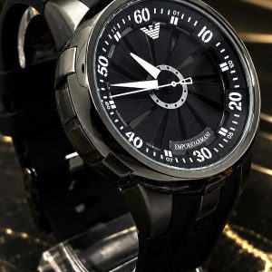 🎁 MEGA PROMOÇÃO Relógio Arman Roleta Funcional All Black Pulseira Silicone Luxo e Destaque + FRETE GRÁTIS