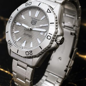 🎁 MEGA PROMOÇÃO Relógio Tag Aquaracer Professional Mostrador Cinza Aço Inox e Fundo de Vidro Luxo e Destaque + FRETE GRÁTIS