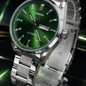 🎁 MEGA PROMOÇÃO Relógio Tag Carrera 41mm Mostrador Verde Aço Inox Luxo e Sofisticação + FRETE GRÁTIS
