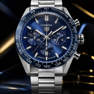 🎁 MEGA PROMOÇÃO Relógio Tag Carrera Prata Mostrador Azul em Aço Inox Absurdamente Luxuoso e Sofisticado + FRETE GRÁTIS