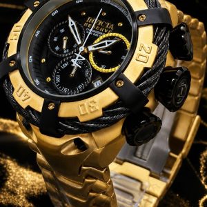 🎁 NOVIDADE 2026 Relógio Invicta Thunderbolt Detalhes Preto AAA+ Banhado 18k + Luxo e Destaque + FRETE GRÁTIS