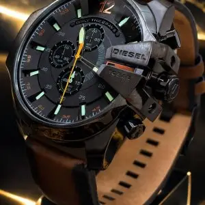 🎁 MEGA PROMOÇÃO 10bar Pulseira em Couro Legítimo Marrom Caixa Aço Inox Preto 100% Funcional PREMIUM AAA+ Luxo e Destaque + FRETE GRÁTIS