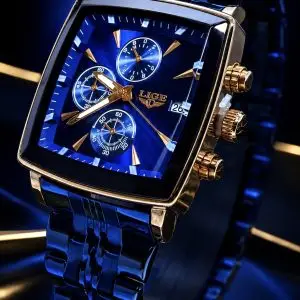 🎁 MEGA PROMOÇÃO ORIGINAL Lige Todo Azul Caixa Bronze Aço Inox Luxo e Sofisticação + FRETE GRÁTIS