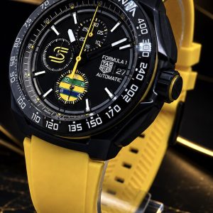 🎁 MEGA NOVIDADE Relógio TAG Formula 1 Senna Chronograph PREMIUM AAA+ Pulseira Silicone Amarela Luxo e Destaque + FRETE GRÁTIS