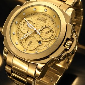 🎁 MEGA PROMOÇÃO Invicta Jason Taylon Todo Banhado Mostrador Dourado Luxo e Sofisticação + FRETE GRÁTIS