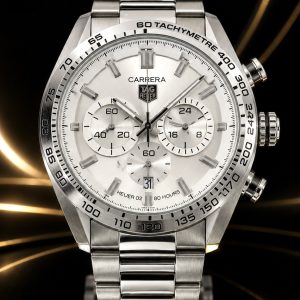 🎁 MEGA PROMOÇÃO Relógio Tag Carrera Prata Mostrador Branco em Aço Inox Absurdamente Luxuoso e Sofisticado + FRETE GRÁTIS