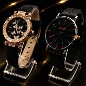 🎁 LANÇAMENTO KIT CASAL Modelo Masculino All Black Detalhes Vermelho +  Modelo Feminino  Caixa Rosê  Minimalista + 7 Brindes + Frete Grátis