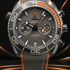 🎁 MEGA PROMOÇÃO Relógio Omeg Seamaster Planet Cinza Detalhes Laranja PREMIUM AAA+ 100% Funcional Luxo e Destaque + FRETE GRÁTIS