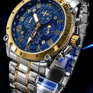 🎁 MEGA PROMOÇÃO ORIGINAL OLEV 100% FUNCIONAL Mostrador Azul Caixa Banhada Luxo e Sofisticação + FRETE GRÁTIS