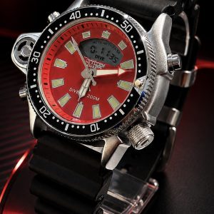 🎁 MEGA PROMOÇÃO Relógio Citize Promaster Aqualand Mostrador Vermelho 100% Funcional Digital e Analógico Luxo e Destaque + FRETE GRÁTIS