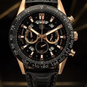 🎁 MEGA PROMOÇÃO Relógio TAG Preto Caixa Bronze 100% Funcional Pulseira de Couro Luxo e Destaque+ FRETE GRÁTIS