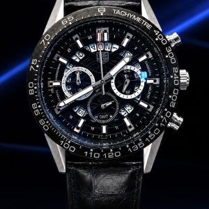 🎁 MEGA PROMOÇÃO Relógio TAG Preto Caixa Aço Inox 100% Funcional Pulseira de Couro Luxo e Destaque+ FRETE GRÁTIS