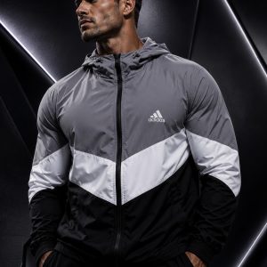  🎁 MEGA NOVIDADE 2026 EM PROMOÇÃO Corta Vento ADIDAS Cinza Preta e Branca Exclusiva + FRETE GRÁTIS