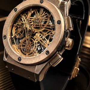 🎁 PROMOÇÃO Relógio Hublo Caixa Bronze Pulseira Preta 100 % Funcional + Luxo e Sofisticação + FRETE GRÁTIS
