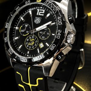 🎁 MEGA PROMOÇÃO Relógio TAG Senna 100% Funcional Pulseira Preta Detalhes Amarelo Luxo e Destaque + FRETE GRÁTIS