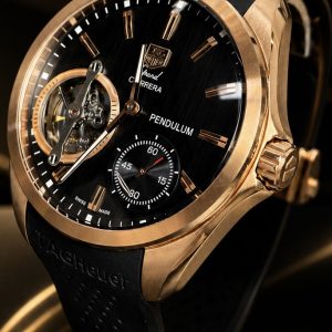 🎁 MEGA PROMOÇÃO Relógio TAG Pendulum Grand Carrera Caixa Bronze AUTOMÁTICO PREMIUM AAA+ Pulseira Silicone Preta Luxo e Destaque + FRETE GRÁTIS