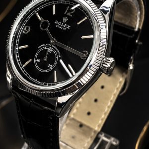 🎁 MEGA PROMOÇÃO Relógio Rlx 100% Funcional Fundo de Vidro Pulseira Couro Preta Caixa Aço Inox Luxo e Destaque + FRETE GRÁTIS