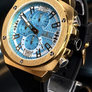 🎁 NOVIDADE 2026 Relógio Invicta Racing Original Mostrador Azul Caixa Banhada Pulseira Silicone Preta Sofisticação e Destaque + FRETE GRÁTIS