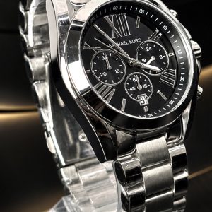 🎁MEGA PROMOÇÃO Relógio MK Prata Mostrador Preto 100% FUNCIONAL Linha Premium AAA+ Luxo e Sofisticação + Frete Grátis