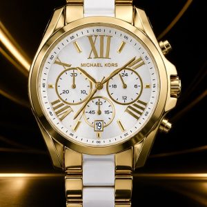 🎁MEGA PROMOÇÃO Relógio MK Banhado a Ouro 18K com Detalhes Branco 100% FUNCIONAL Linha Premium AAA+ Luxo e Sofisticação + Frete Grátis