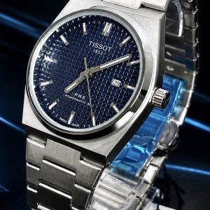  🎁 LANÇAMENTO Relógio Tisso Mostrador Azul Marinho Pulseira em Aço Inoxidável Fundo de Vidro Luxo e Destaque + FRETE GRÁTIS