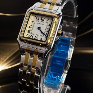  🎁 LANÇAMENTO Cartie Feminino Prata Detalhes Dourado Minimalismo e Sofisticação + Frete Grátis