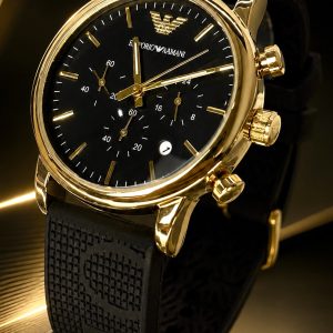 🎁 MEGA PROMOÇÃO Relógio Relógio Arman Preto Caixa Banhada 100% Funcional Luxo e Destaque + FRETE GRÁTIS